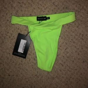 Lime green Brazilian bikini bottom